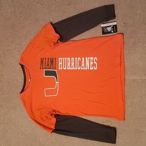 NWT Colosseum Athletics University of Miami Youth Long Sleeve Shirt